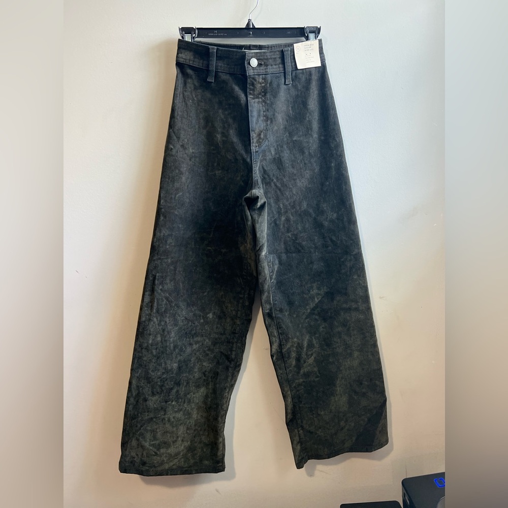 DARK GREEN High-Rise Sailor Wide Leg Jeans